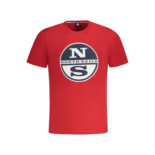 North Sails Red Cotton Men T-Shirt NO-34000-S