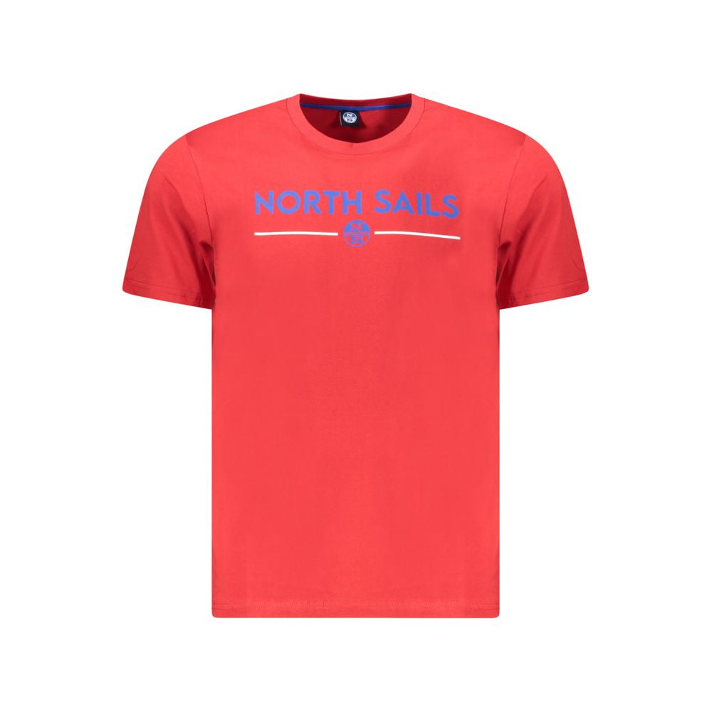North Sails Red Cotton Men T-Shirt NO-34377-S