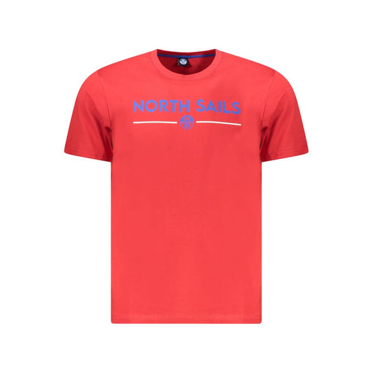 North Sails Red Cotton Men T-Shirt NO-34377-S