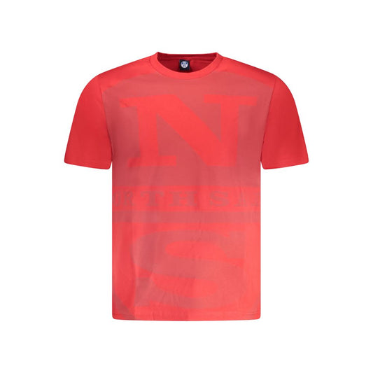 North Sails Red Cotton Men T-Shirt NO-35046-S