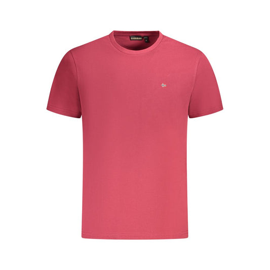 Napapijri Red Cotton Men T-Shirt NA-35699-S