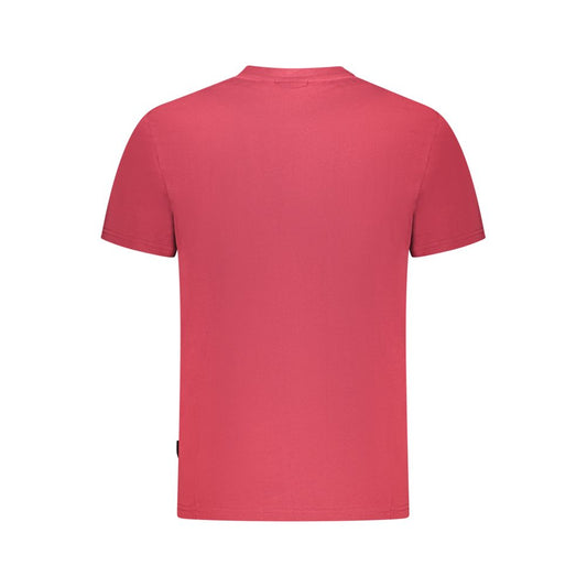 Napapijri Red Cotton Men T-Shirt NA-35699-S