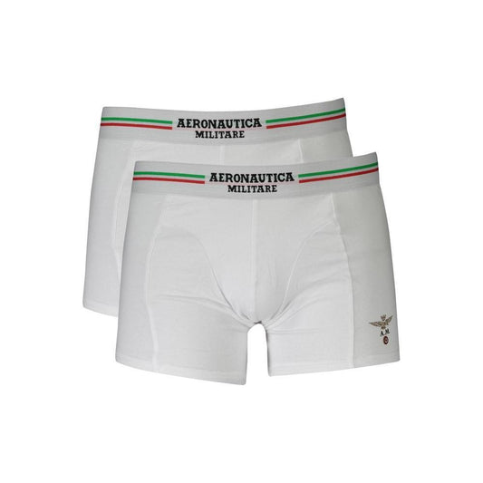 Aeronautica Militare White Cotton Men Boxer