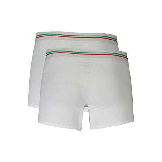 Aeronautica Militare White Cotton Men Boxer