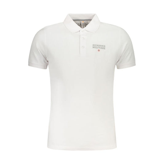 Accademia Militare White Cotton Polo Shirt AC-36548-S