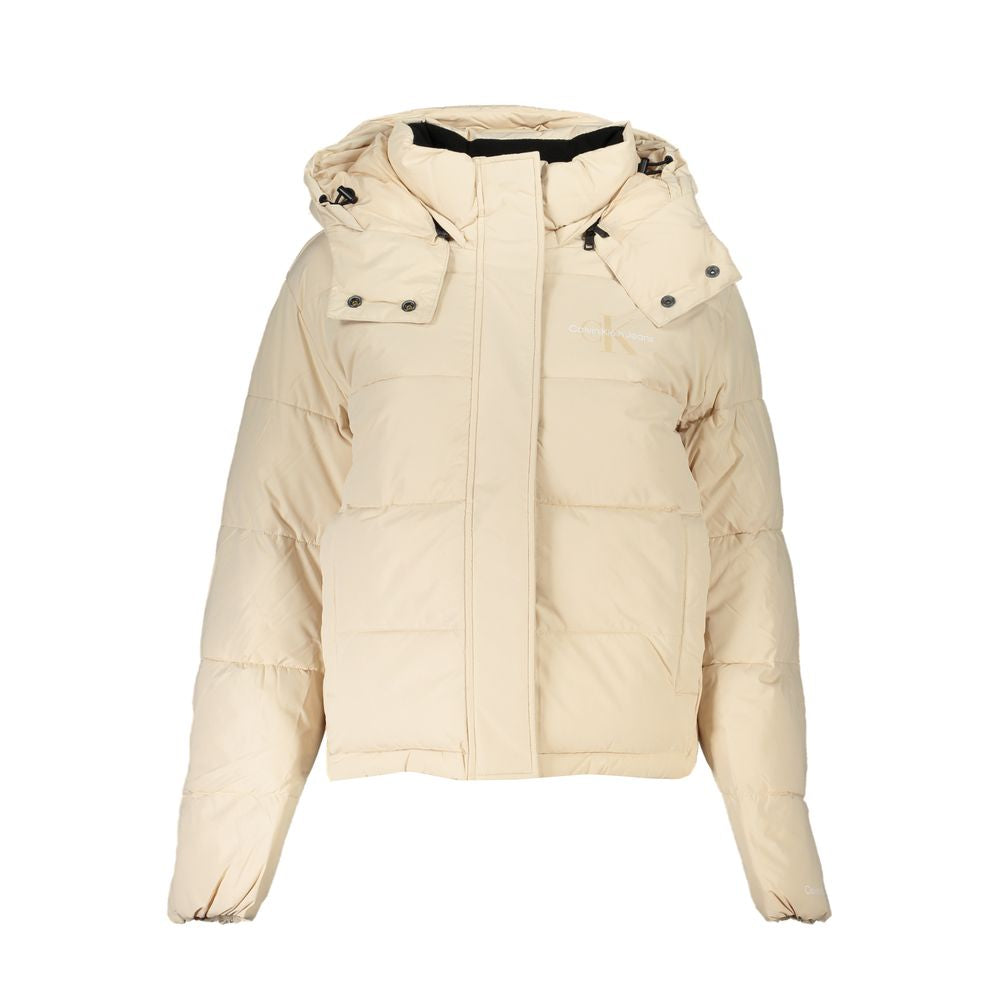 Calvin Klein Beige Polyester Jackets & Coat CA-25233-XL