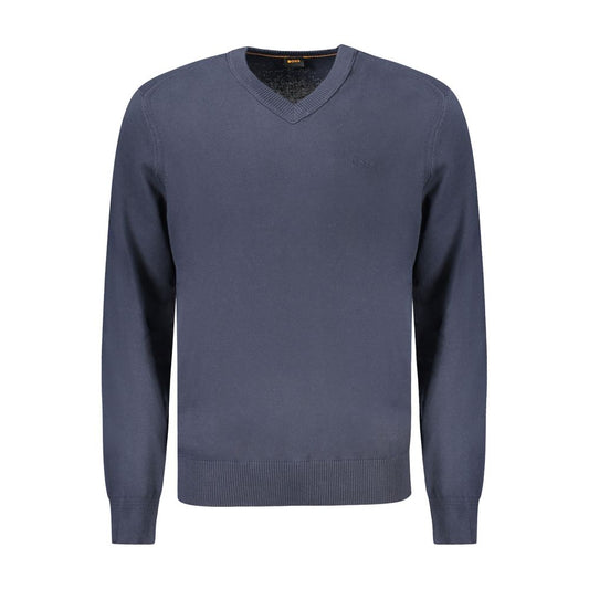 Hugo Boss Blue Cotton Sweater BO-33093-S