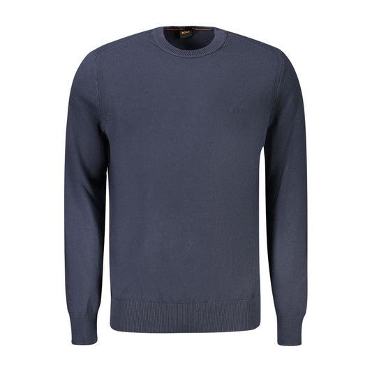 Hugo Boss Blue Cotton Sweater BO-33094-S