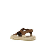 Prada Leather and Raffia Sandals PR-1X870NF010248F0054-EU37/US7