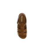 Prada Leather and Raffia Sandals PR-1X870NF010248F0054-EU37/US7
