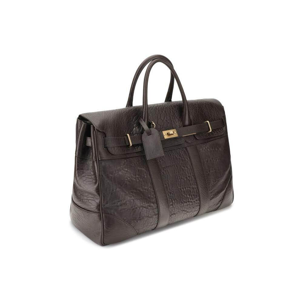 Front view with bag zipped and handles upright.