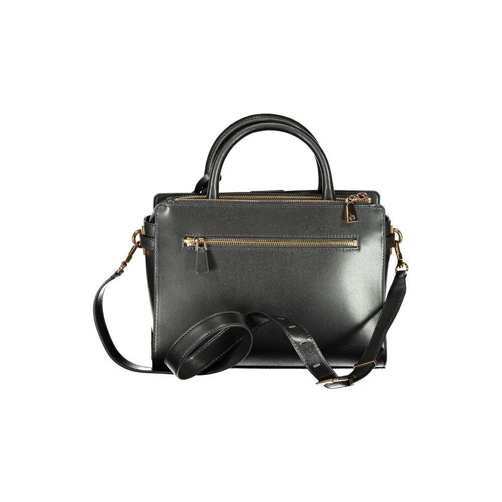 Front view with bag zipped and handles upright.
