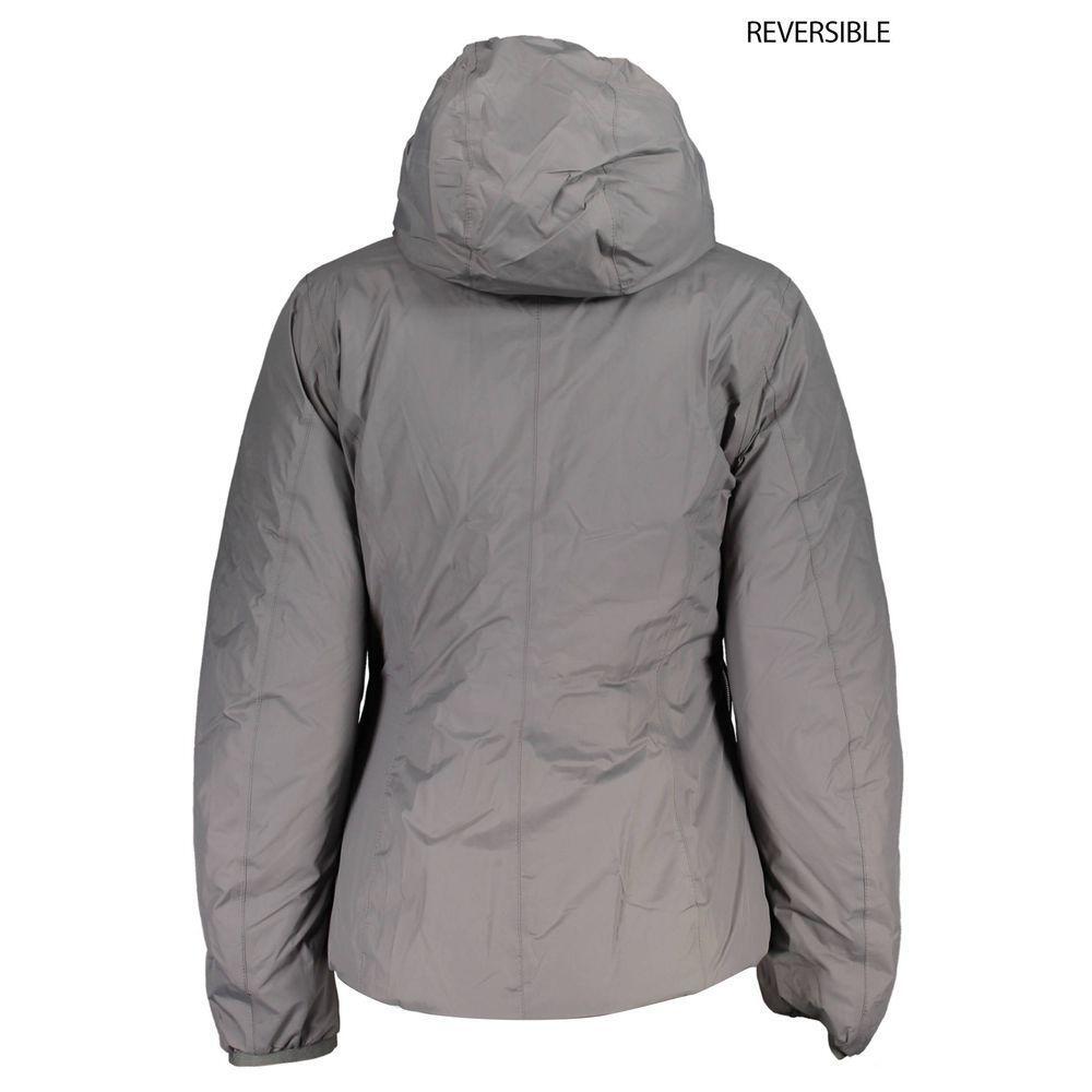 K-WAY Gray Polyamide Jackets & Coat KW-22235-XS