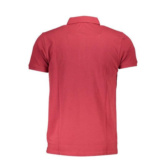Cavalli Class Red Cotton Polo Shirt