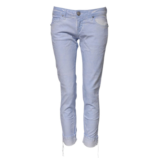 Acht Light Blue Cotton Slim Fit Denim Low Waist Denim Jeans PAN71833-26
