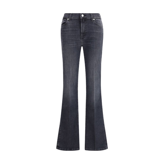 7FOR Black Cotton Bootcut Jeans 7FOR