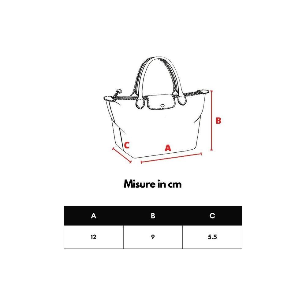 Front view with bag zipped and handles upright.