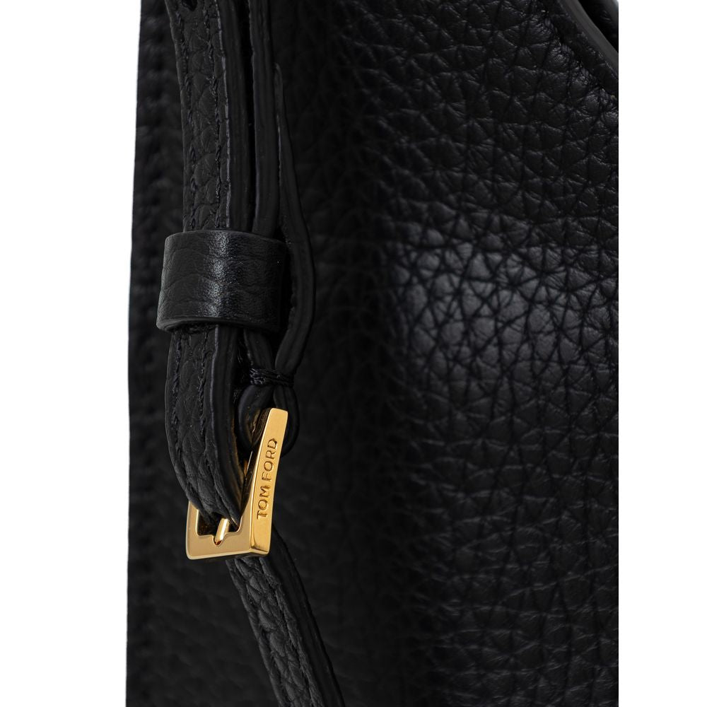 Tom Ford Black Leather Shoulder Bag TOFO-9334676
