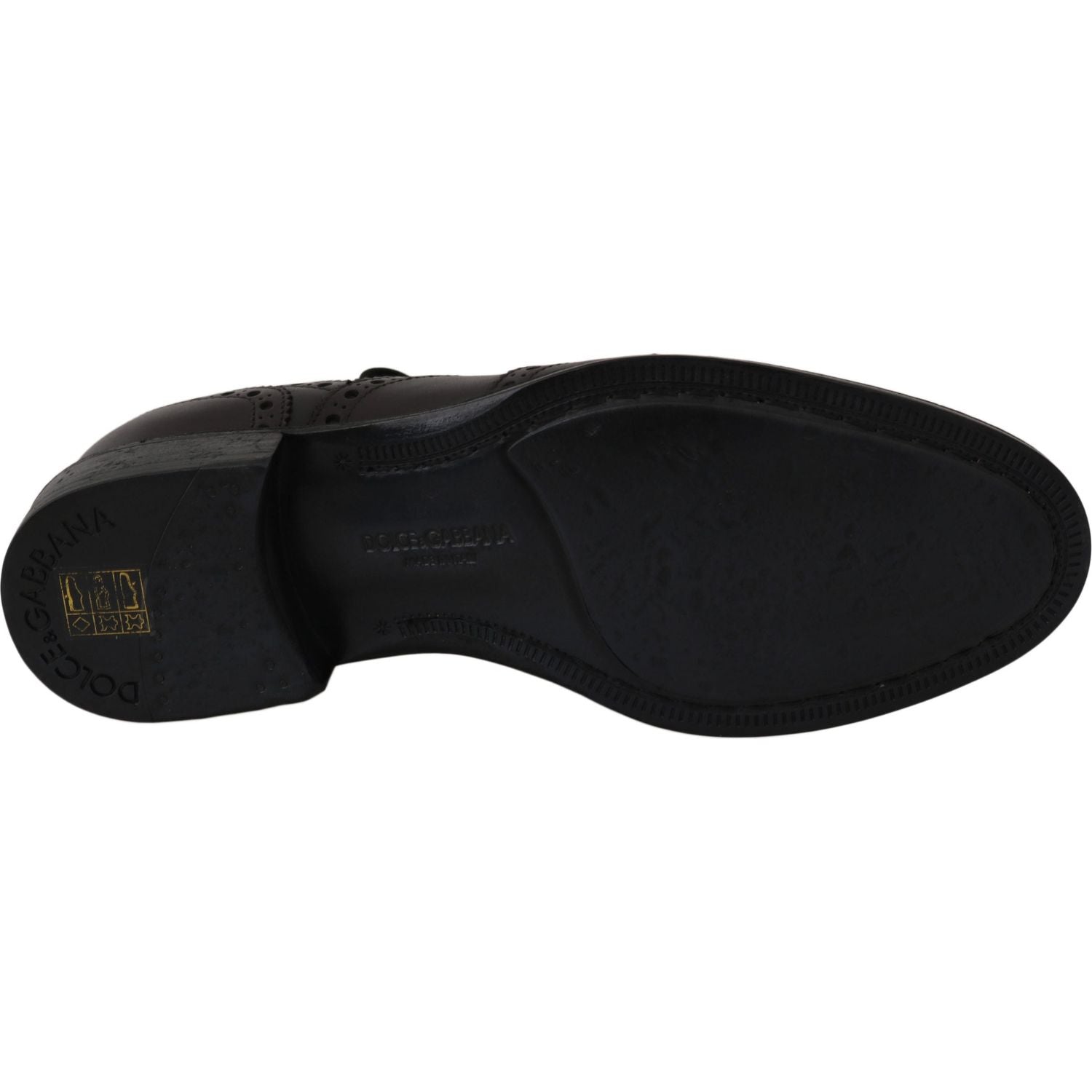 Dolce & Gabbana Black Leather Wingtip Oxford Dress  Shoes