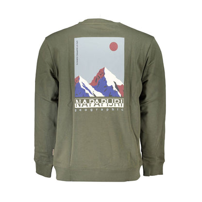 Napapijri Verde Cotton Men Sweatshirt