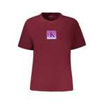 Calvin Klein Red Cotton Tops & T-Shirt CA-39008-L
