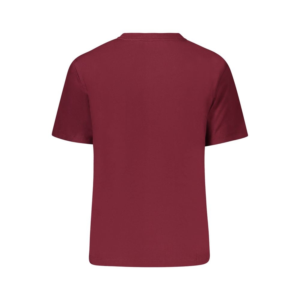 Calvin Klein Red Cotton Tops & T-Shirt CA-39008-L
