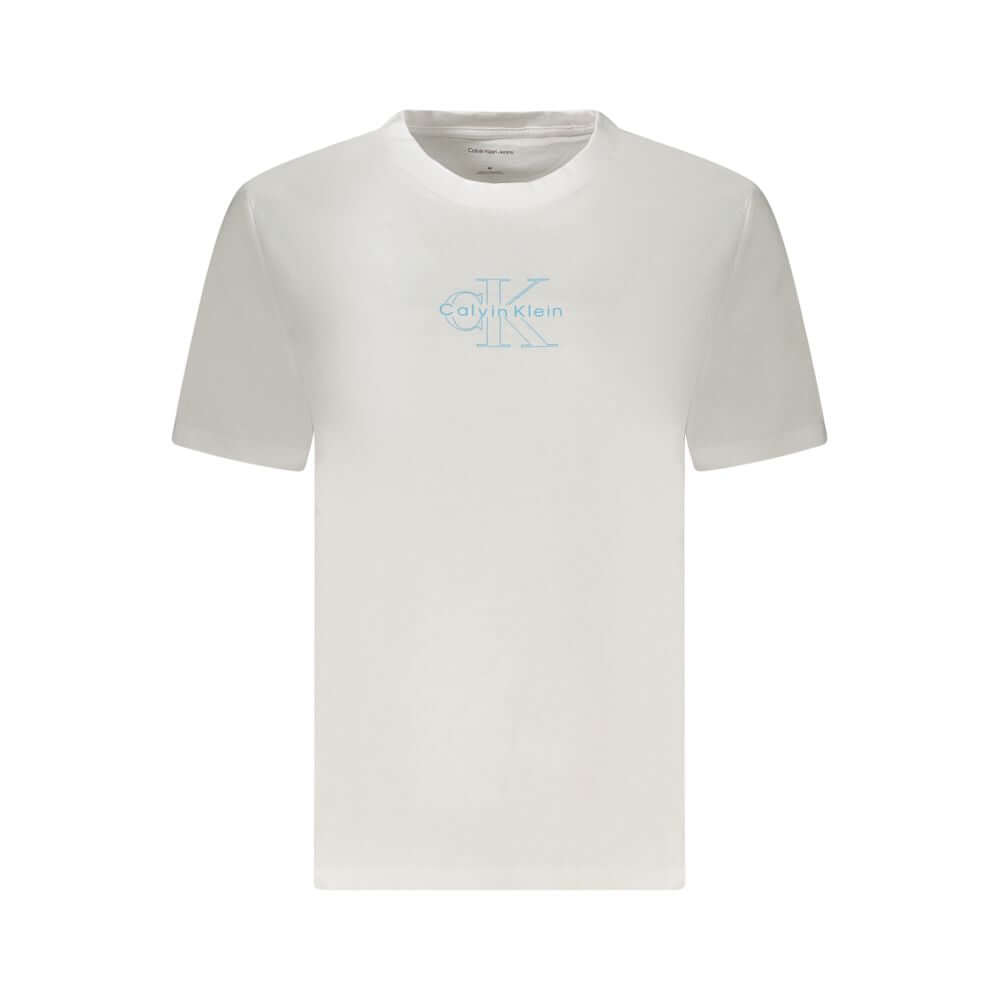 Calvin Klein White Cotton Tops & T-Shirt CA-39020-L
