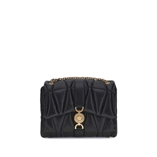 Versace Black Calf Leather Bos Taurus Shoulder Bag Versace