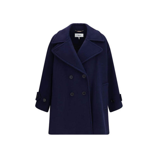 Chloé Oversized double breasted wool Coat CH-CH25AMA2695248B-34