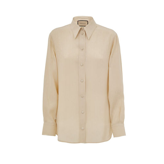 Gucci Beige Silk Shirt GU-9838672-IT46 | L