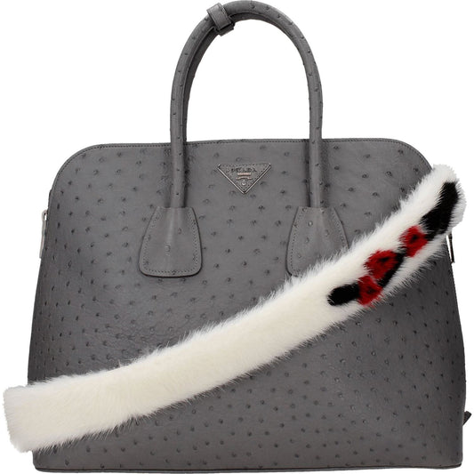 Prada White Leather Shoulder Bags