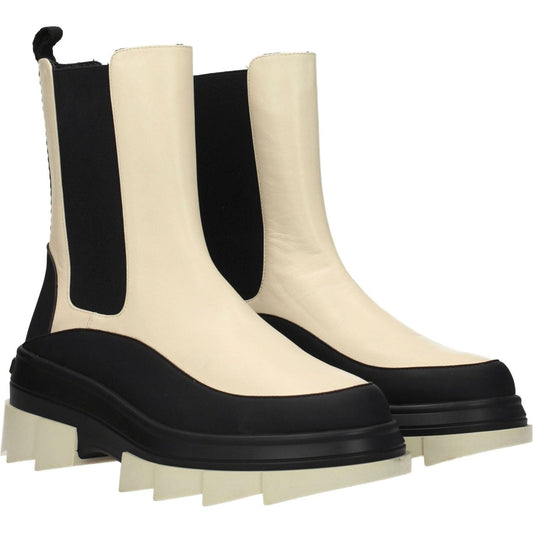 Stuart Weitzman Beige Leather Ankle Boots ST-8547247685897-EU36.5/US6.5