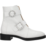 Stuart Weitzman White Leather Ankle Boots ST-8547258237193-EU37.5/US7.5