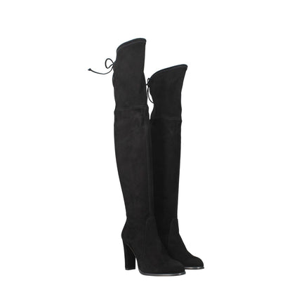 Stuart Weitzman Black Leather Over The Knee Stuart Weitzman