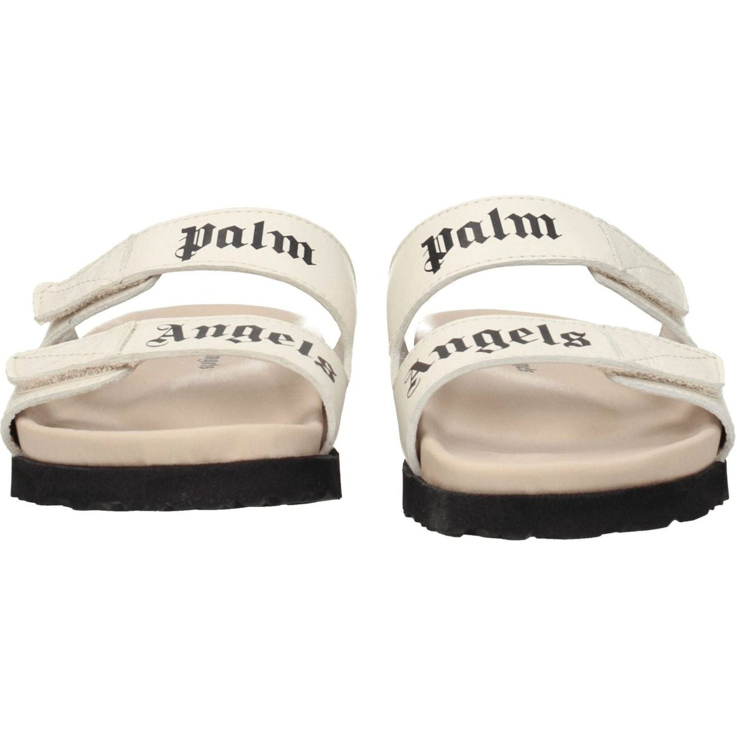 Palm Angels Beige Leather Flat Sandals PA-8547326329097-EU35/US5