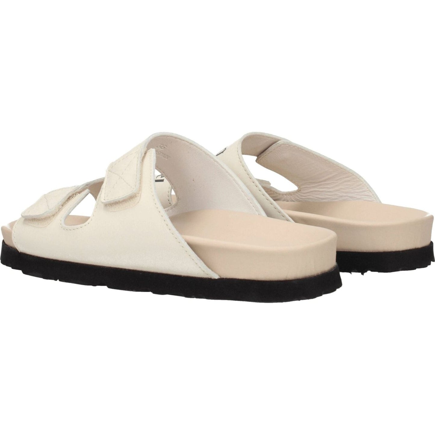 Palm Angels Beige Leather Flat Sandals PA-8547326329097-EU35/US5