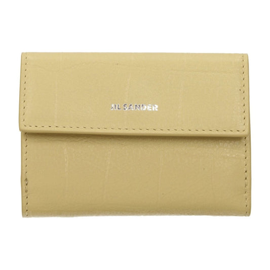 Jil Sander Yellow Leather Wallets JI8547350511881BT