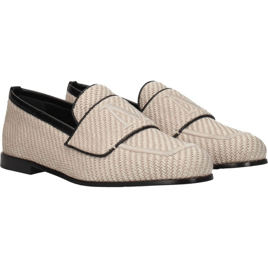 Max Mara Beige Fabric Slip-On Loafers MA-8547354280201-EU36/US6