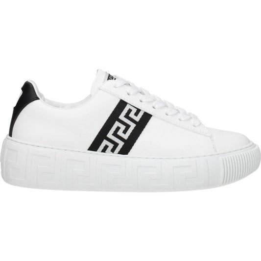 Versace White Leather Low Tops VE-8547404513545-EU35/US5