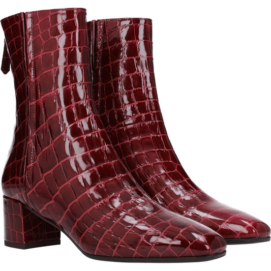 Aquazzura Red Leather Ankle Boots AQ-8547425288457-EU36/US6
