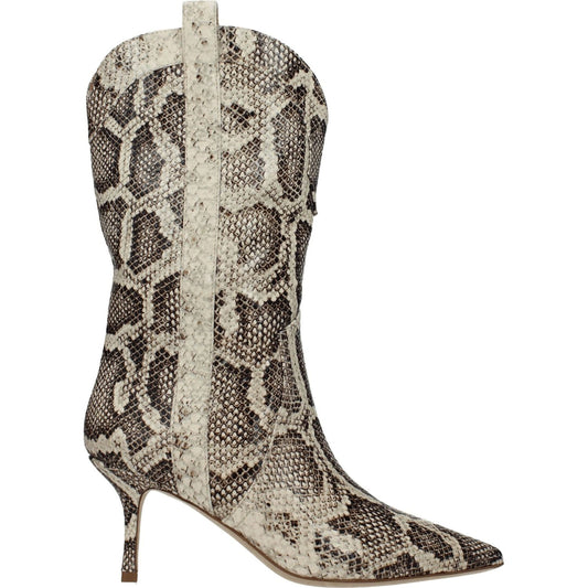Paris Texas Beige Leather Ankle Boots PA-8547451142409-EU36/US6