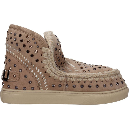 Mou Beige Leather Ankle Boots MO-8547457040649-EU36/US6