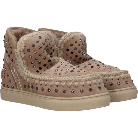 Mou Beige Leather Ankle Boots MO-8547457040649-EU36/US6