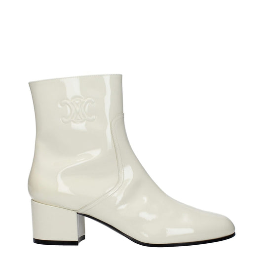 Celine Beige Leather Ankle Boots Celine