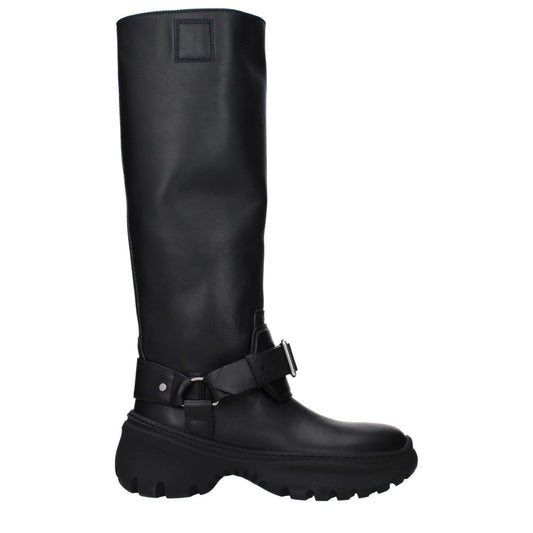 Burberry Black Leather Boots Burberry