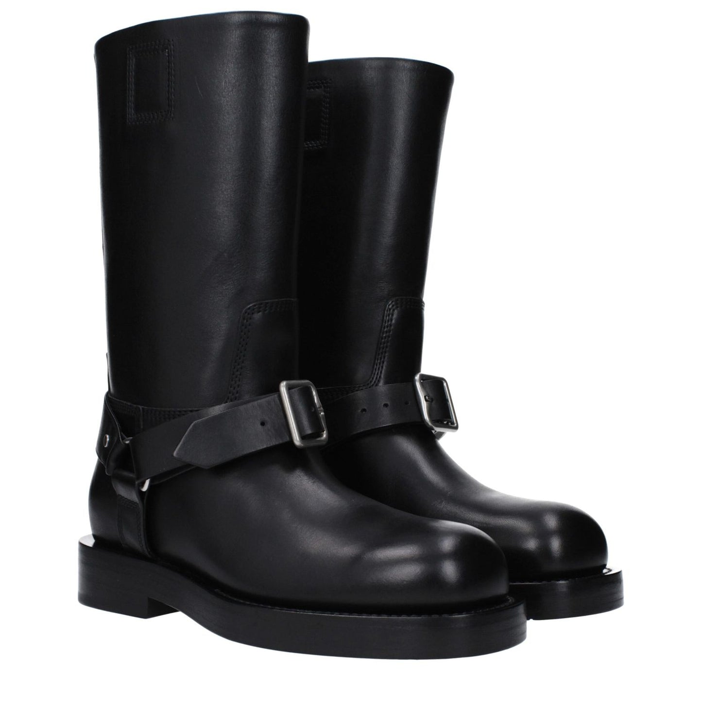 Burberry Black Leather Boots Burberry