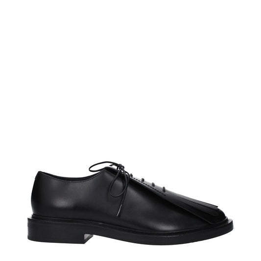 Max Mara Black Leather Oxfords And Derbies Max Mara