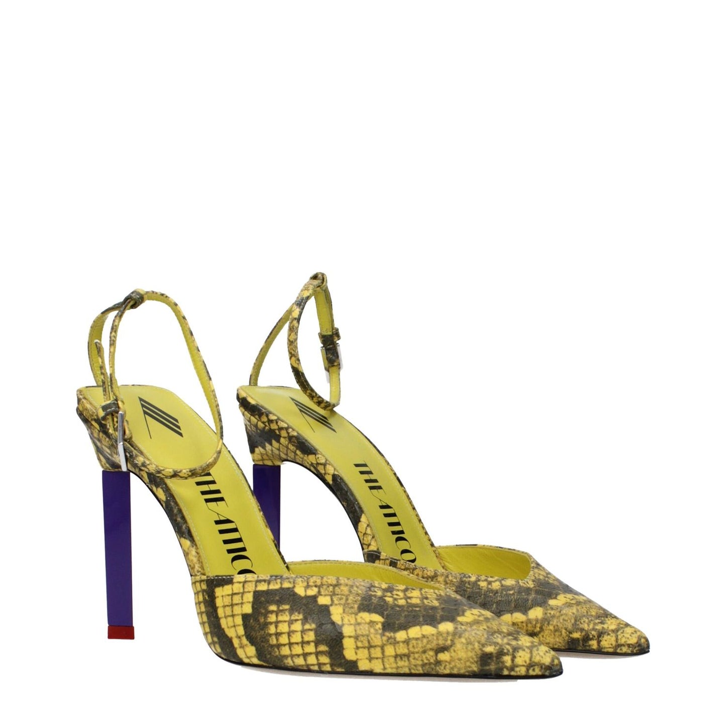 The Attico Yellow Leather High Heel Pumps The Attico