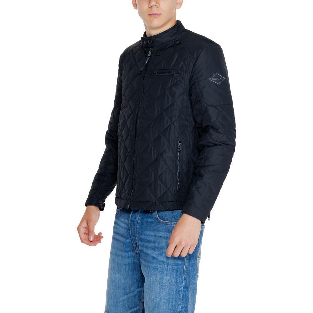 Replay Black Polyamide Jackets & Coat RE-14825400009-IT44 | S