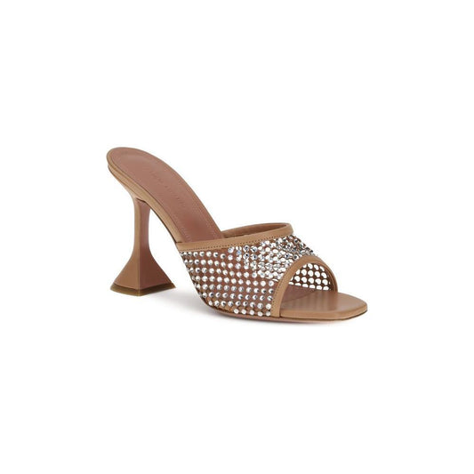 Amina Muaddi Lupita Crystal Sandals AM-14S364308LUPLATTEWHITE-EU36/US6